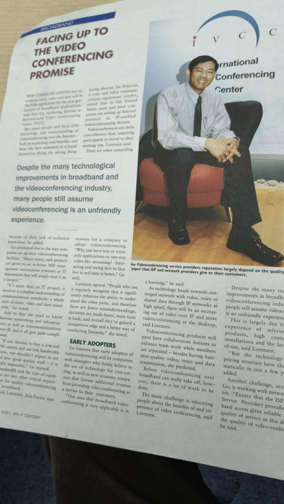 Dr. Alan Go — magazine feature on video conferencing